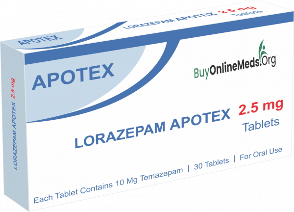 Lorazepam 2.5mg 30 Tablets