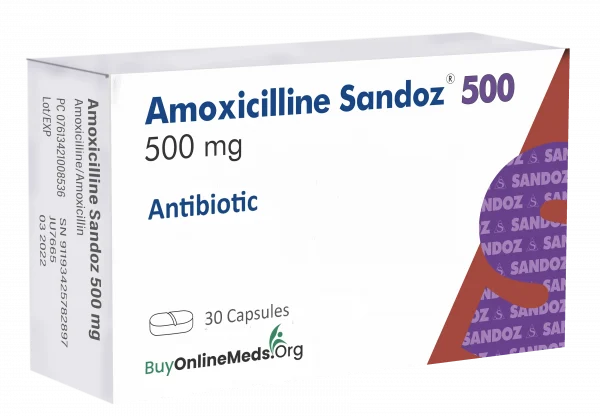 Amoxicilline Sandoz 500mg 30 Capsules